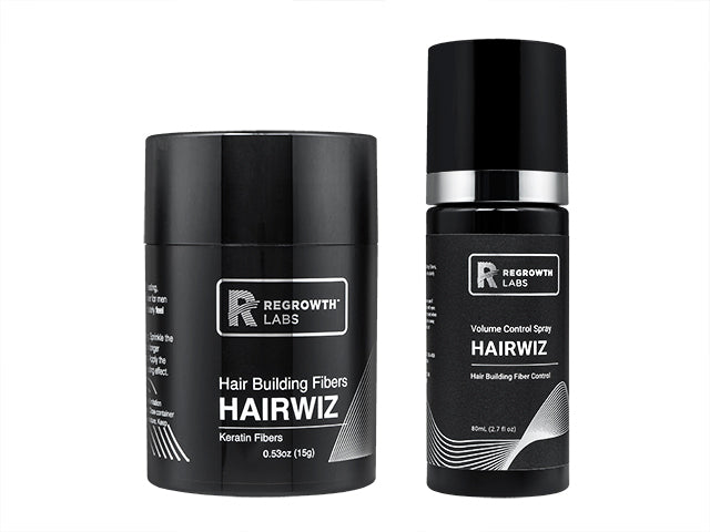 (リグロースラボ)ヘアウィズ・ヘアビルディングファイバー(ナチュラルブラック)15g1本+ボリュームコントロールスプレー80ml 1セット