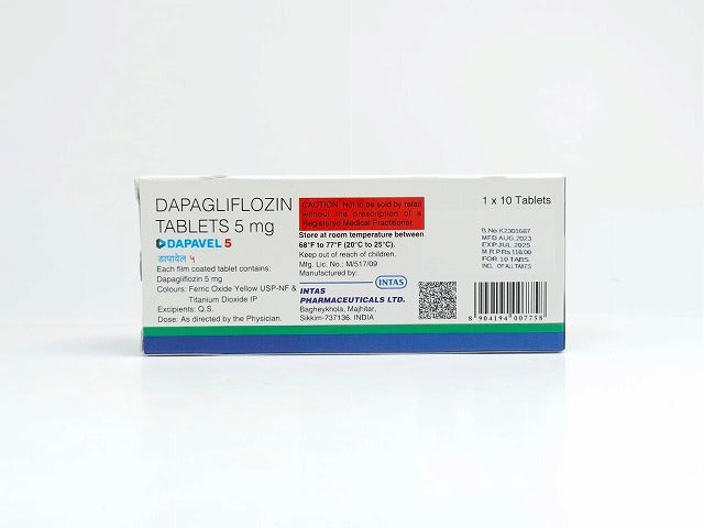フォシーガジェネリック・ダパベル 5mg・(DAPAGLIFLOZIN)