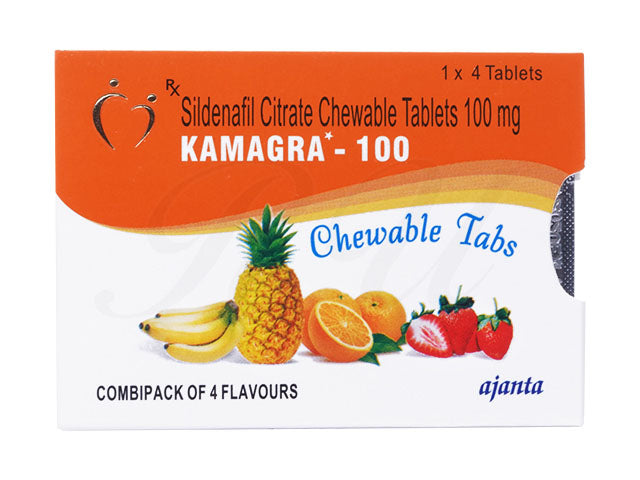 【送料無料】ジェネリックバイアグラ_カマグラチュアブル(Kamagra Chewable)100mg (1箱4錠)