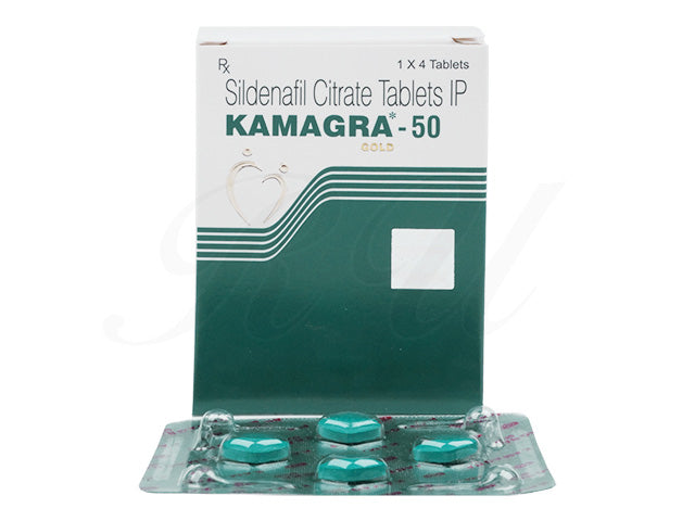 【送料無料】ジェネリックバイアグラ_カマグラ ゴールド50mg(Kamagra gold)【1箱4錠】