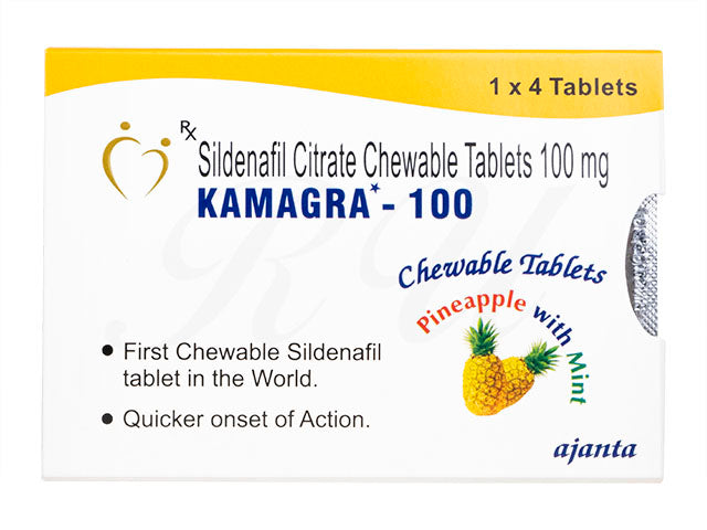 【送料無料】カマグラPOLO(バイアグラ・ジェネリック(Kamagra Polo)100mg(1箱4錠)パイン味