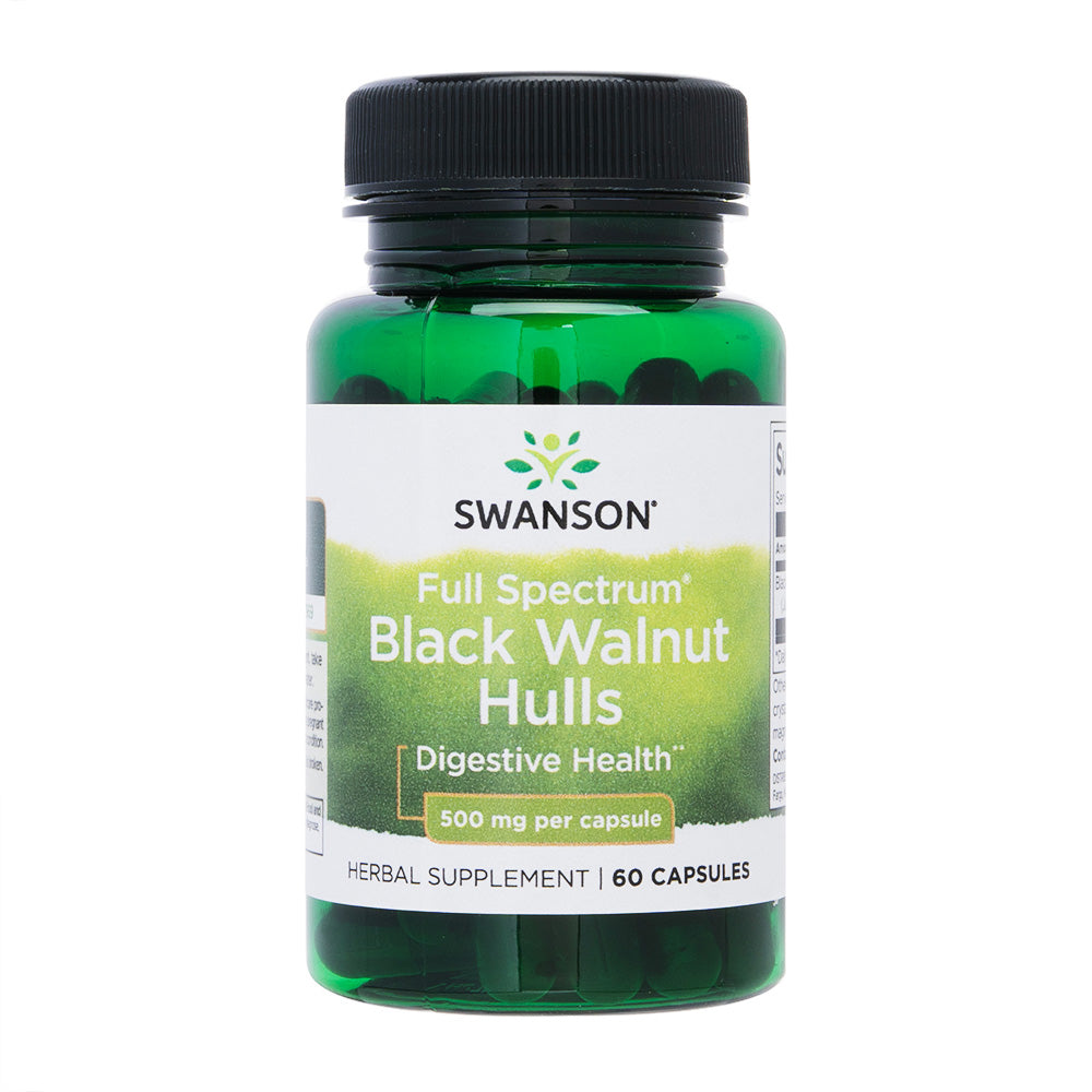 フルスペクトラム・ブラックウォルナットハルズ500mg60錠(Swanson)
