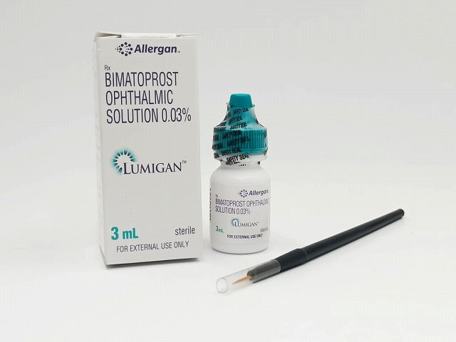 【送料無料】ルミガン0.03% ３ml点眼液（Lumigan 0.03% 3ml-Bimatoprost）+アイブラシ2本