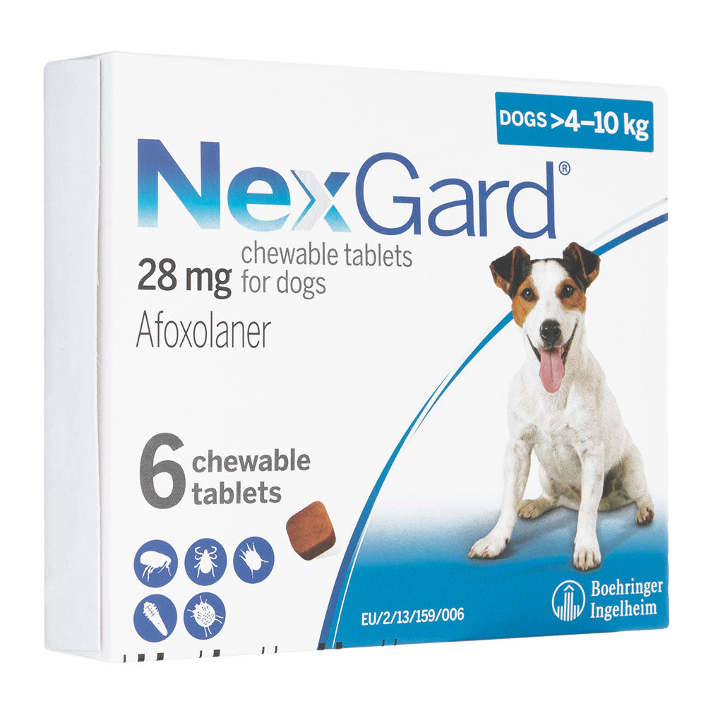 ネクスガード・チュアブル錠28mg犬用(>4-10kg)6錠