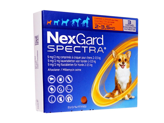 ネクスガードスペクトラ11.3・チュアブル錠犬用(2-3.5kg)3錠