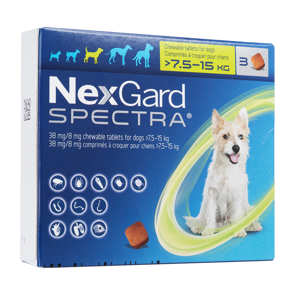 ネクスガードスペクトラ45・チュアブル錠犬用(>7.5-15kg)3錠