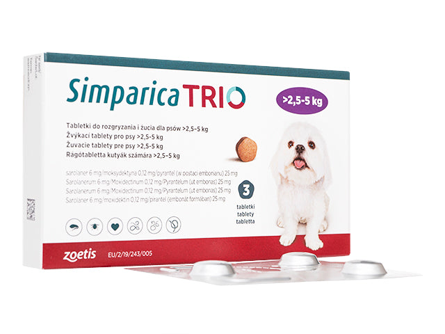 シンパリカ・トリオ犬用(>2.5-5kg)3錠