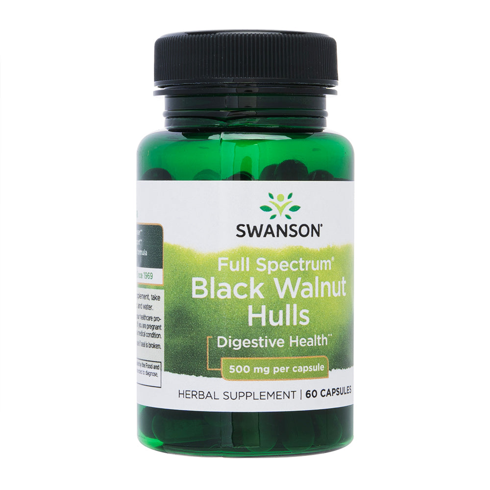 フルスペクトラム・ブラックウォルナットハルズ500mg60錠(Swanson)