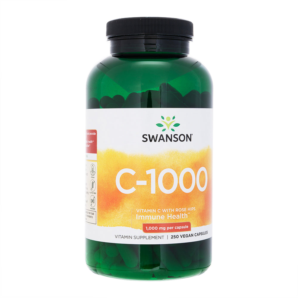 ビタミンC1000mgウィズローズヒップ250錠(Swanson)