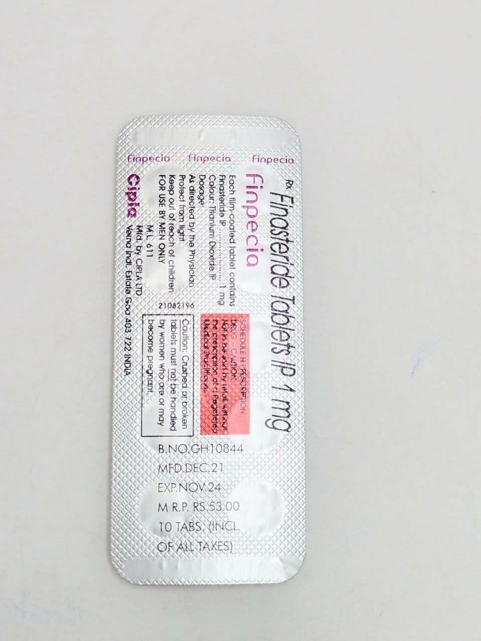 フィンペシア(finpecia-finasteride)1mg