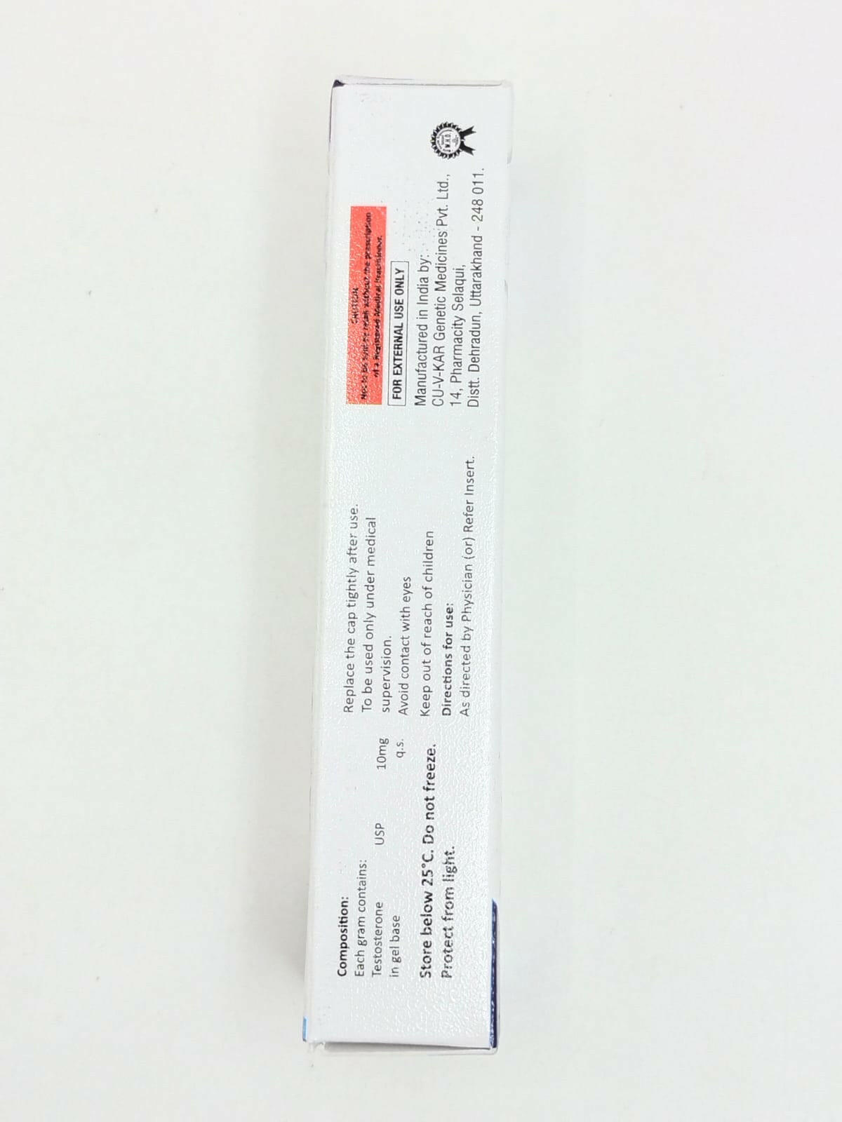 テストヒールジェル(Testoheal Gel)1%w/w-50mg 【1箱10チューブ入]
